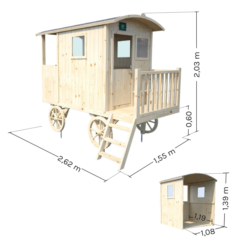 Casita-infantil-carry-madera-Estilo-roulotte-terrazas